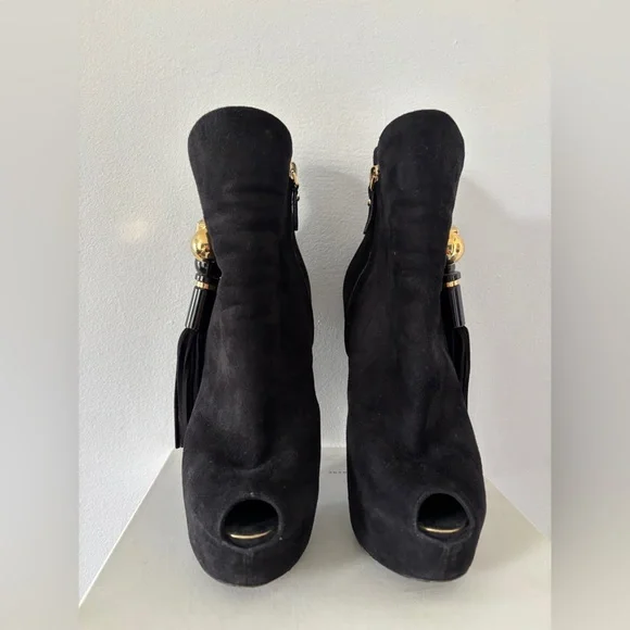 Louis Vuitton chic and sexy ankle boots with 14 cm heels and open toes. - Picture 16 of 17